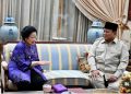 Momen Presiden Prabowo takziah ke Megawati Soekarnoputri atas wafatnya Guruh Sukarnoputra (Instagram @sekretariat.kabinet)