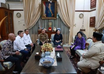 Momen Presiden Prabowo didampingi Dasco hingga Seskab takziah ke Megawati Soekarnoputri atas wafatnya Guruh Sukarnoputra (Instagram @sekretariat.kabinet)