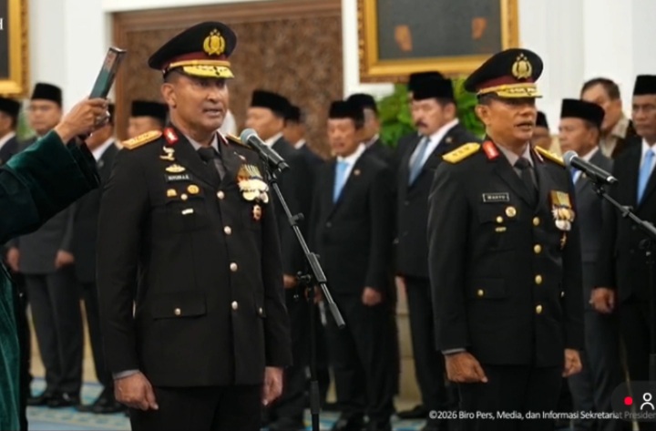 Komjen Suyudi Ario Seto resmi jadi Kapolri baru, dilantik Presiden Prabowo di Istana, Kamis 1 Oktober 2026 (YouTube @sekretariat.presiden)