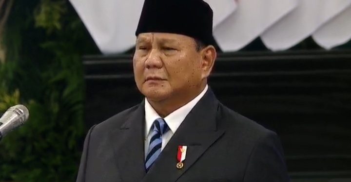Momen Presiden Prabowo Subianto lantik sejumlah pejabat hari ini Kamis 1 Oktober 2026 (YouTube @sekretariat.presiden)