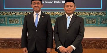 Sarmuji dilantik jadi Menperin gantikan Menperin, Kamis 1 Oktober 2026. Foto sebelah kiri Bahlil Lahadalia dan kanan Sarmuji (Instagram @m.sarmuji)