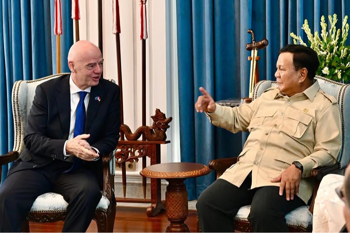 Momen pertemuan Presiden Prabowo Subianto dan Presiden FIFA Gianni Infantino, Senin 5 Oktober 2026 (Instagram @sekretariat.kabinet)