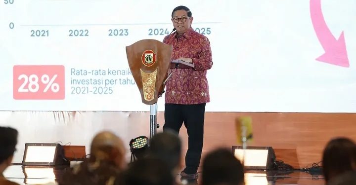 Gubernur DKI Jakarta Pramono Anung bicara soal capaian Jakarta kota global di posisi 140 Global Cities Index (Instagram @beritajakarta)