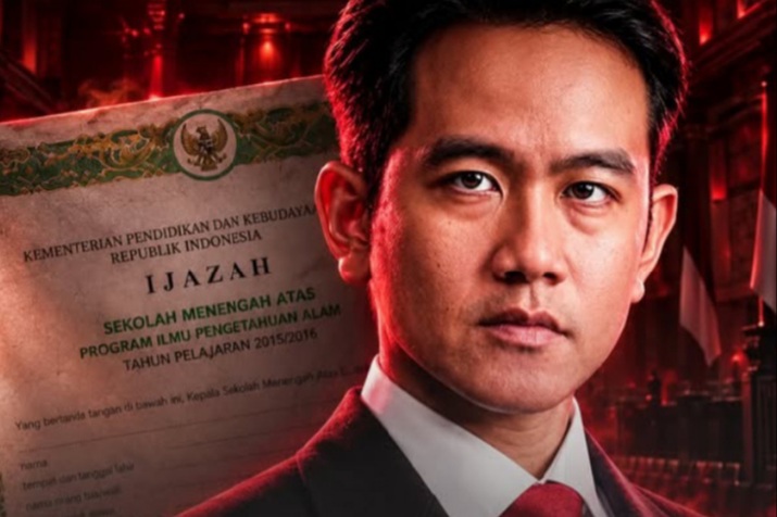 Ilustrasi hak angket ijazah Gibran (Instagram @tradity.newsroom_)