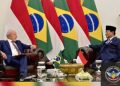 Presiden Prabowo Subianto saat bertemu Presiden Brasil Luiz Inácio Lula da Silva (Instagram @kawallmedan)