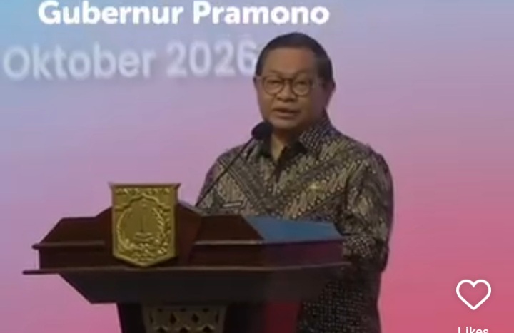 Gubernur DKI Jakarta Pramono Anung saat menghadiri kegiatan Hospital Leadership for TB Elimination: Jakarta Menuju Eliminasi TBC 2030 di Balai Kota Jakarta, Rabu 28 Oktober 2026 (Instagram @dkijakarta)